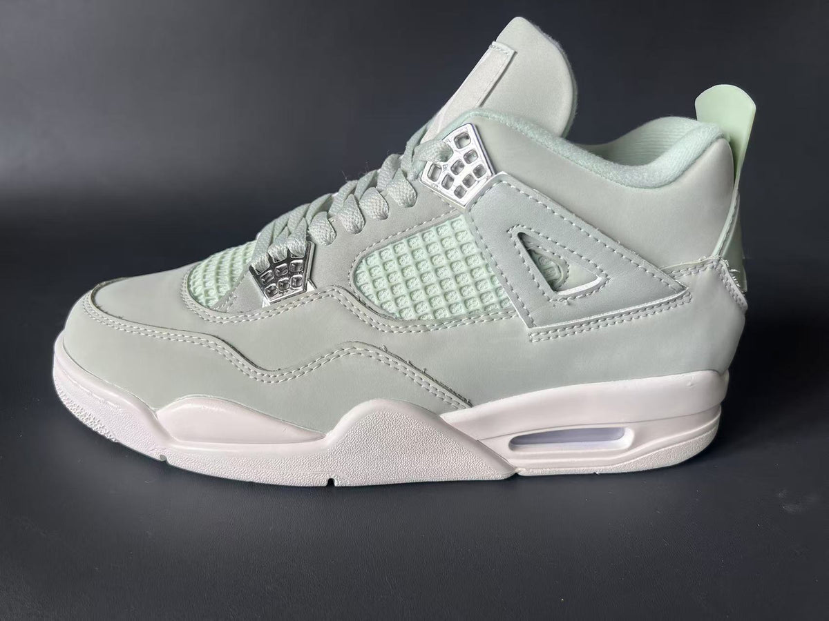 Mid Top Sneakers, Green Colorway, Lace Up Design, Casual Gift for Sneaker Fans