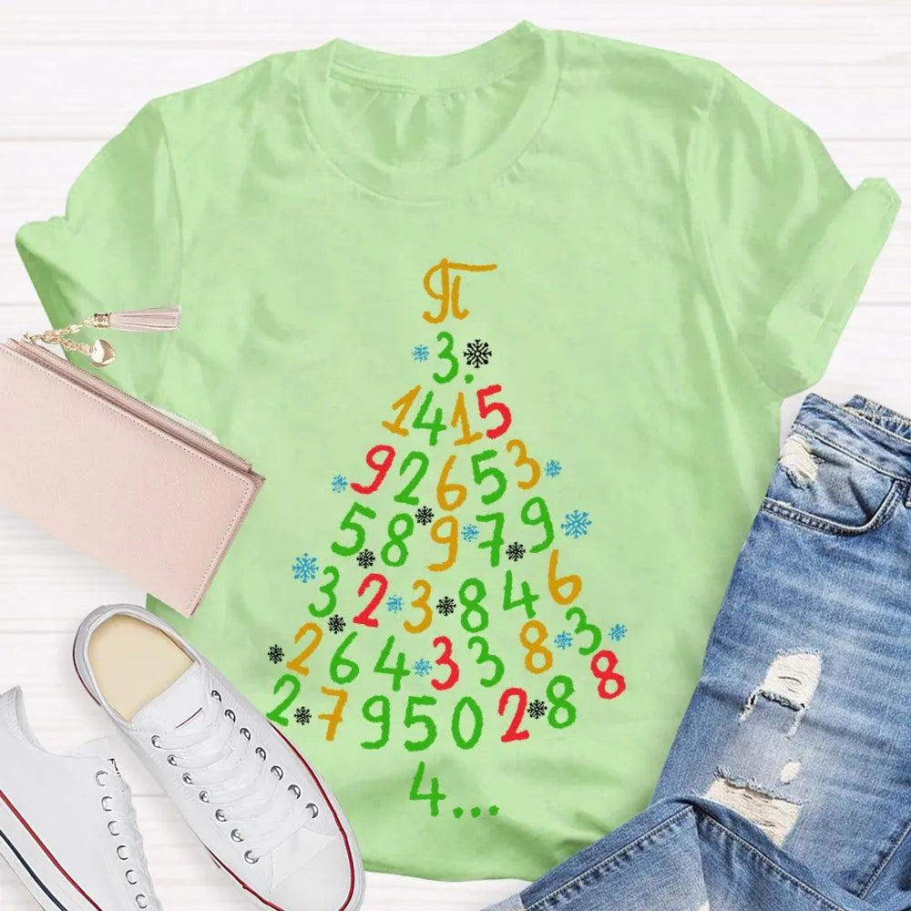 Festive Math Teacher T-Shirt, Christmas Tree Mathematics Shirt, Holiday Math Graphic Tee, Christmas School Shirt, Present for