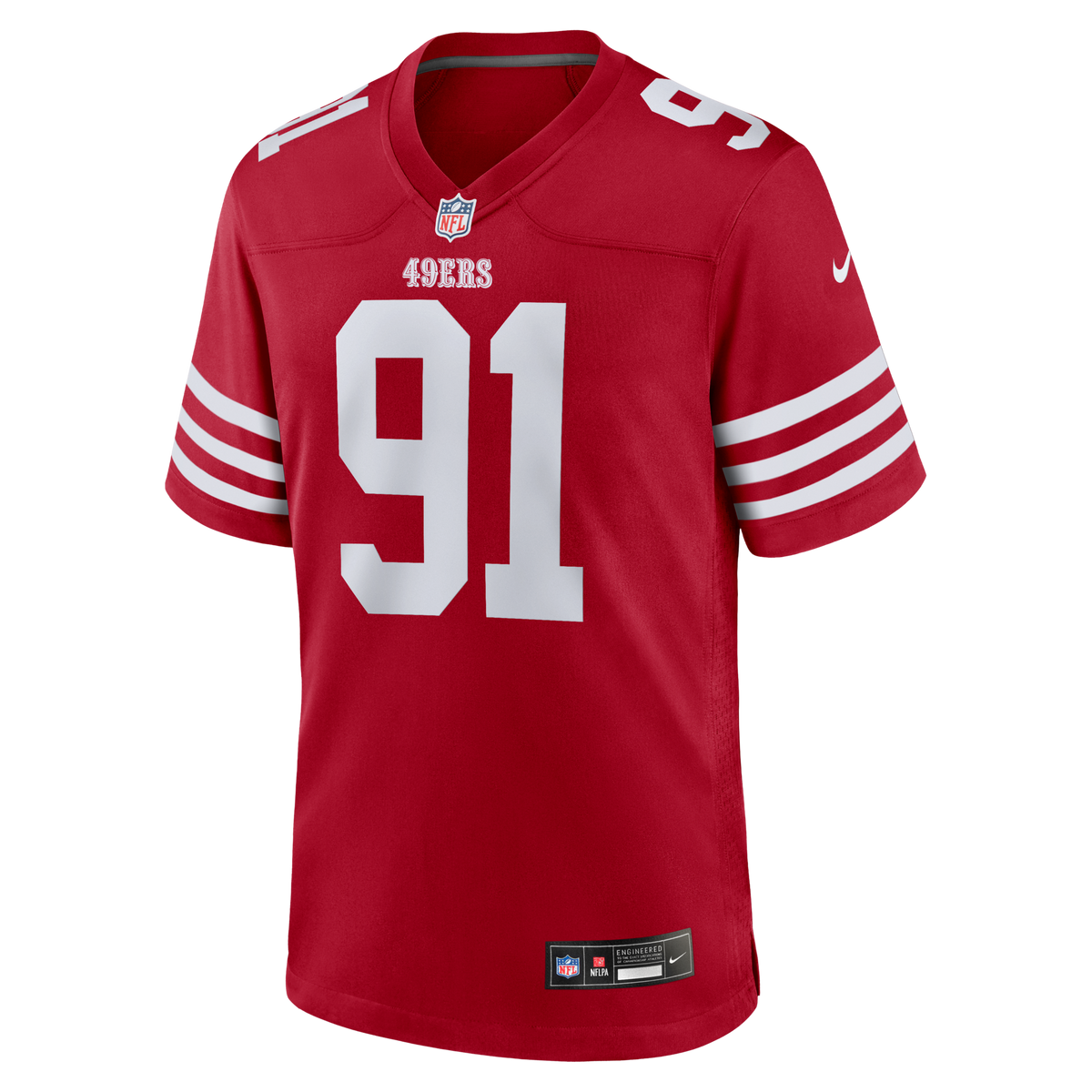 San Francisco 49ers Sam Okuayinonu Scarlet Team Game Jersey