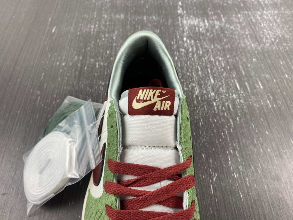 Low Top Sneakers, White Red Green Gold Colorway, Lace Up Design, Casual Gift for Sneaker Fans
