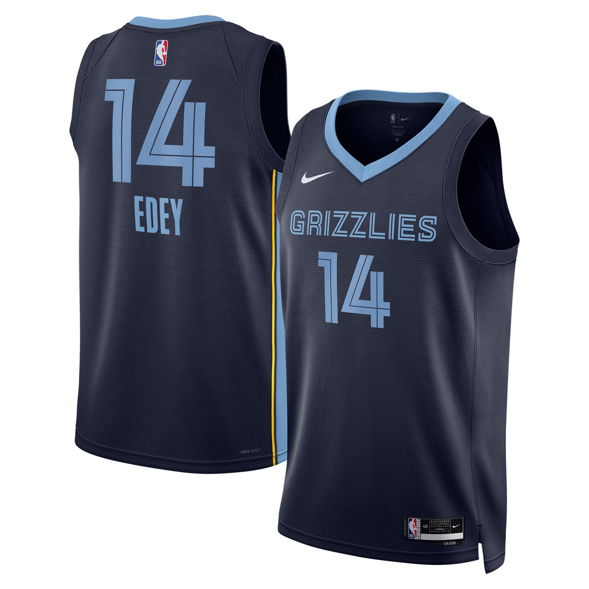 Memphis Grizzlies Icon Swingman Jersey - Navy - Zach Edey -