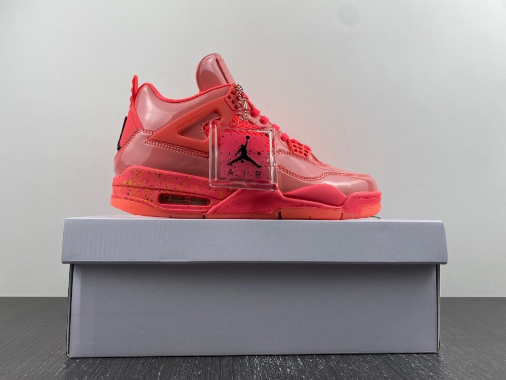 Sneakers, Pink Colorway, Patent Leather Footwear, Lace Up Design, Casual Gift for Sneaker Fans