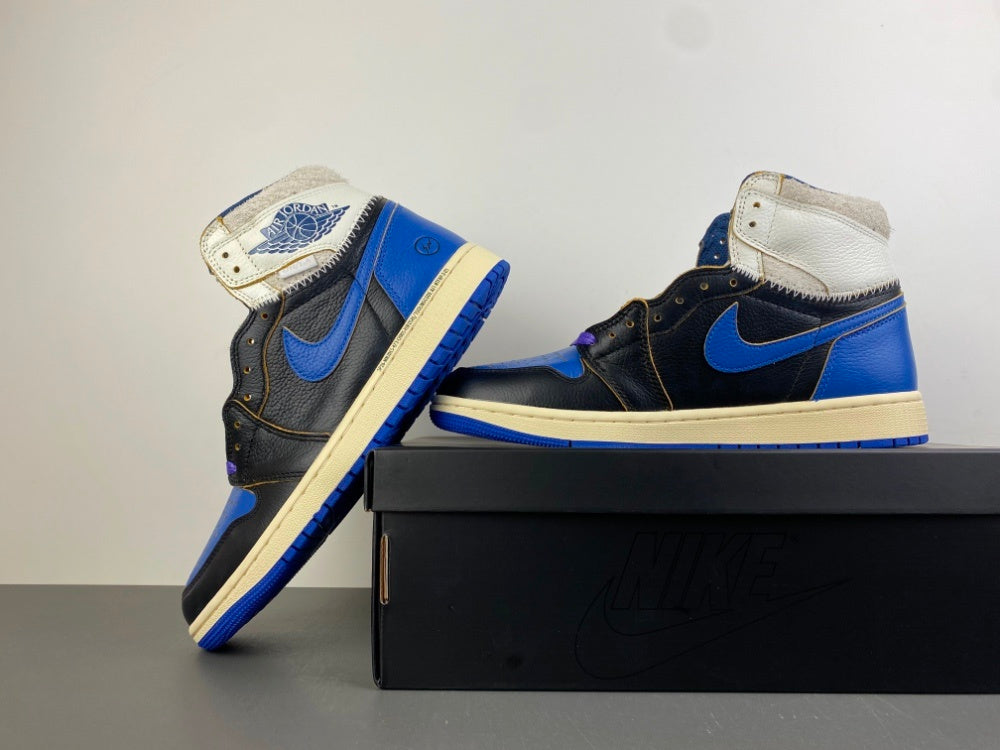 High Top Sneakers, Blue White Black Purple Colorway, Lace Up Design, Casual Gift for Sneaker Fans