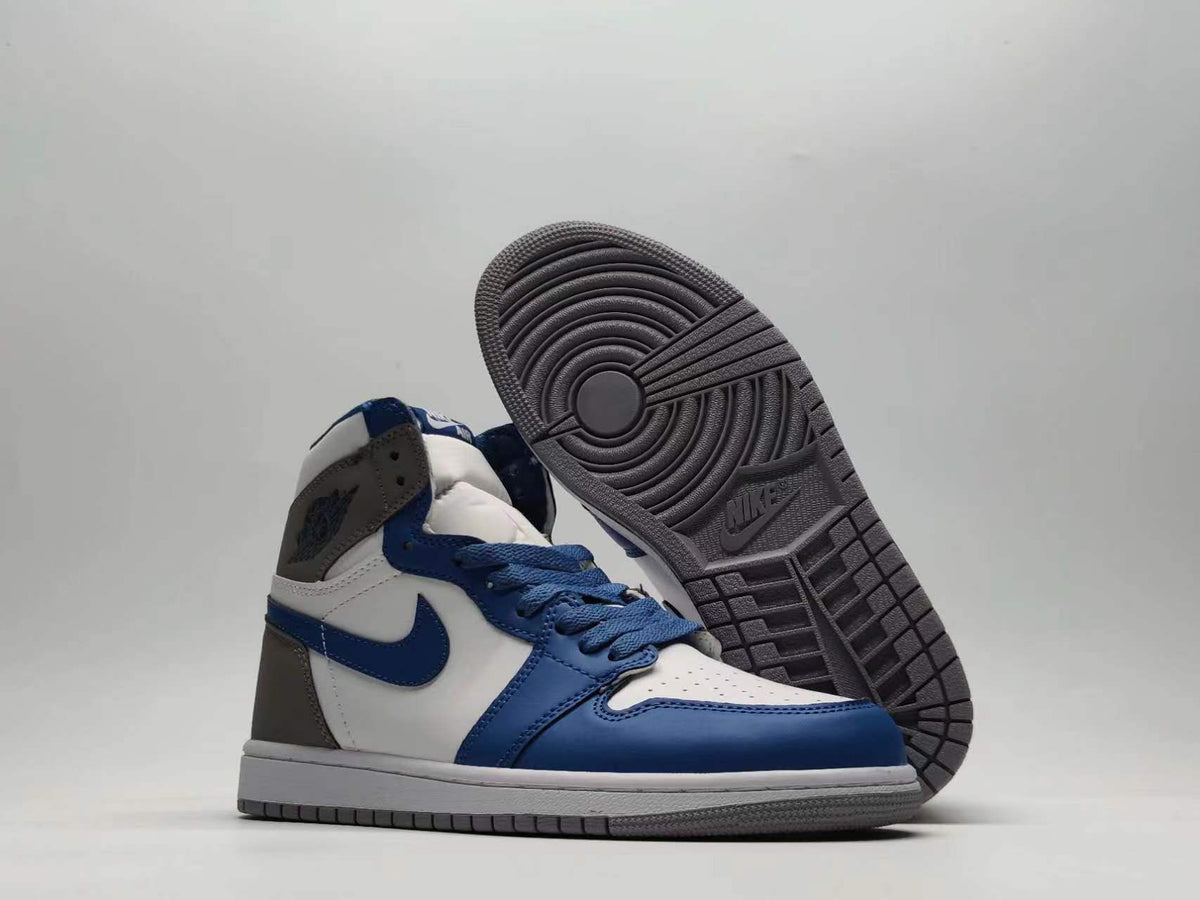 Retro High Top Sneakers, Blue Colorway, Lace Up Design, Casual Gift for Sneaker Fans
