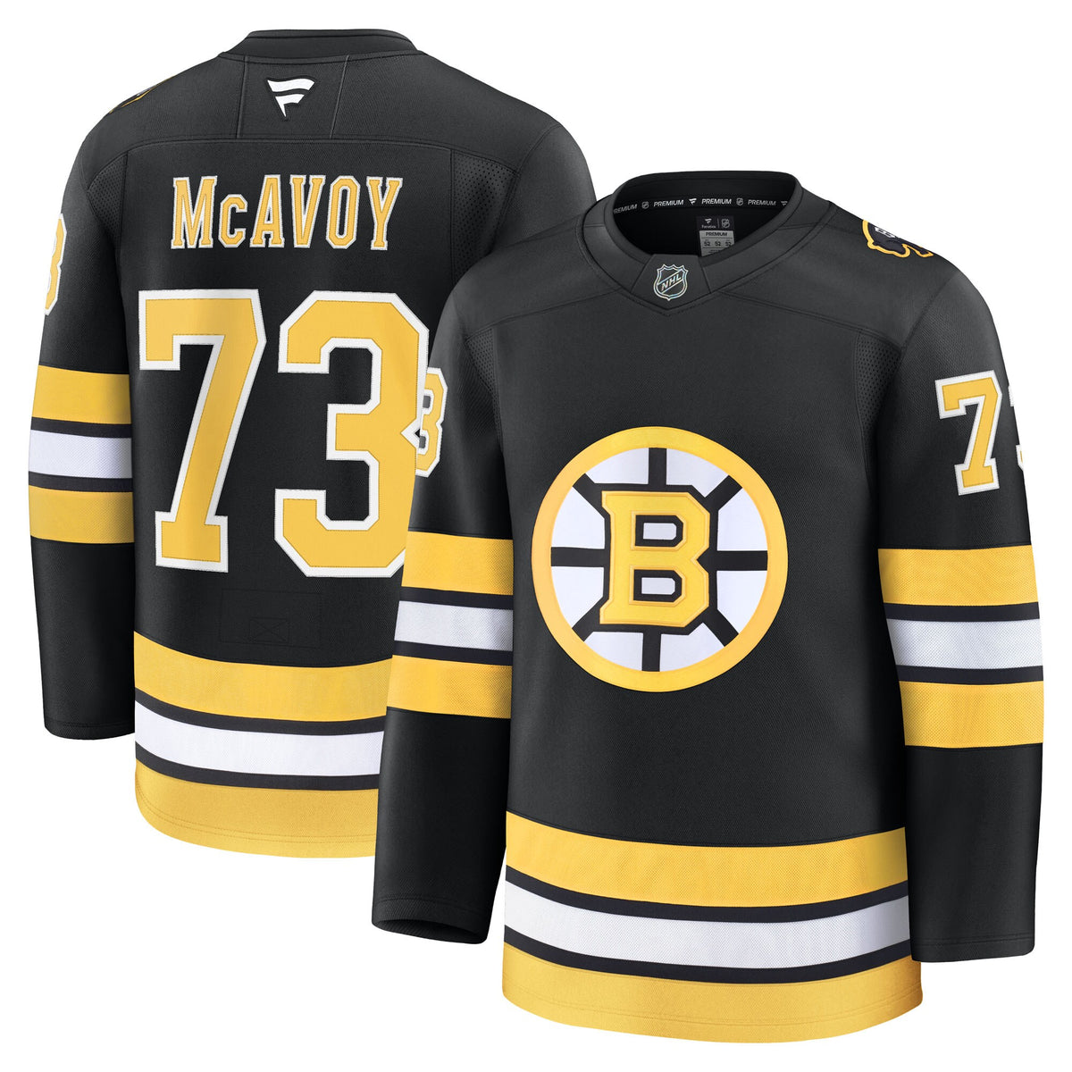 Boston Bruins Charlie McAvoy Fanatics Black Home Premium Player Jersey