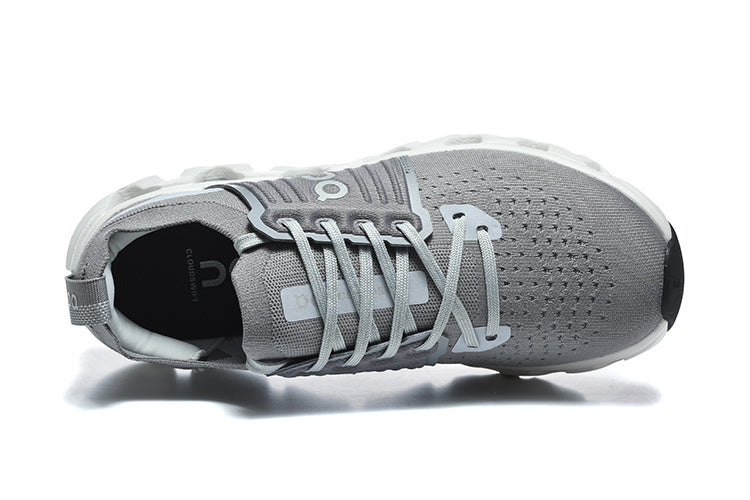 Low Top Sneakers, Gray Colorway, Lace Up Design, Casual Gift for Sneaker Fans