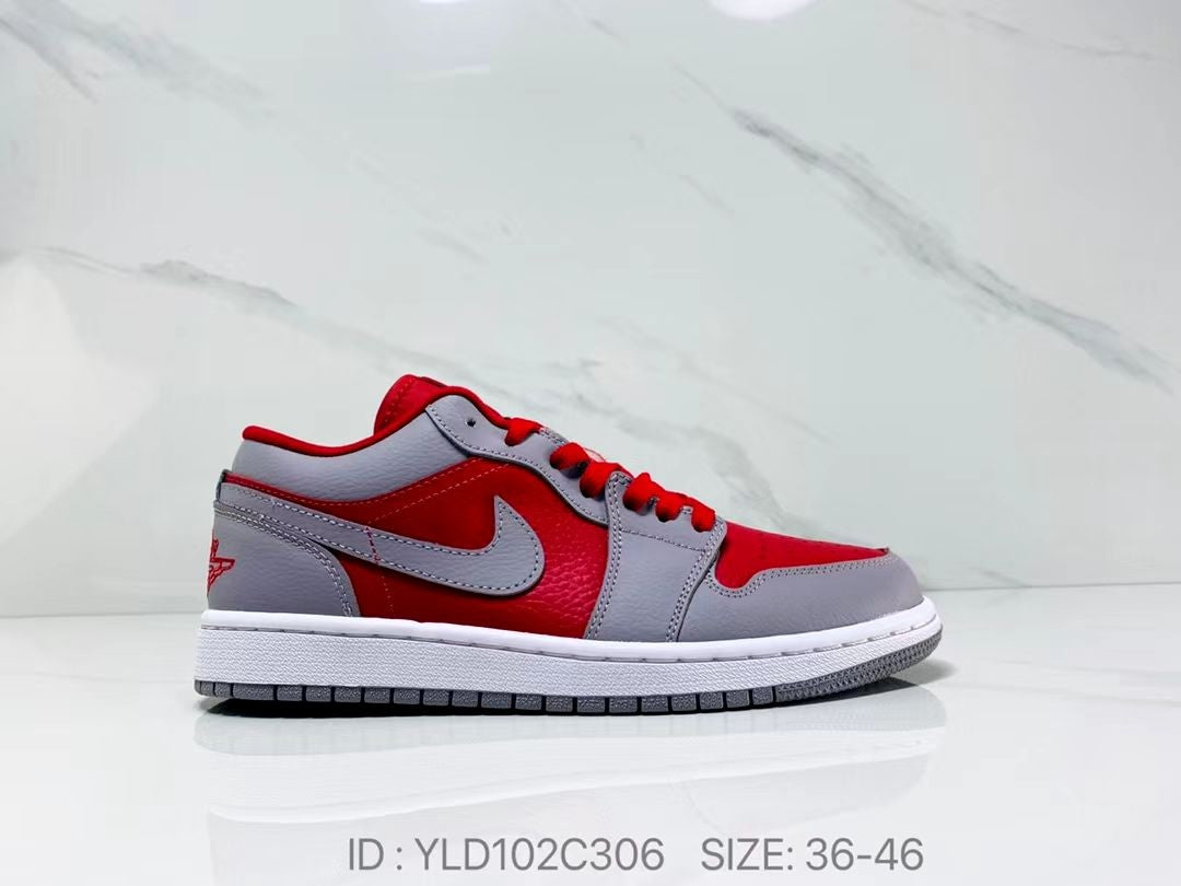 Low Top Sneakers, Black Red Colorway, Casual Gift for Sneaker Fans