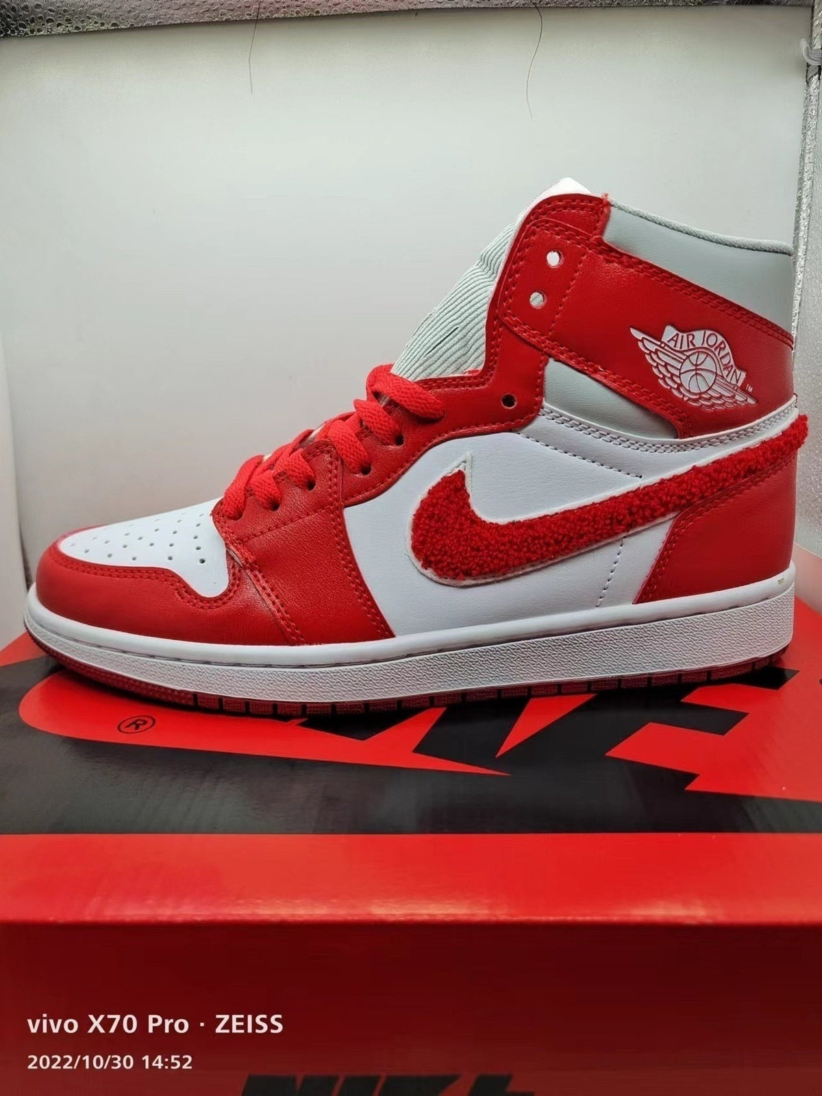 Sneakers, White Red Gray Colorway, Lace Up Design, Casual Gift for Sneaker Fans