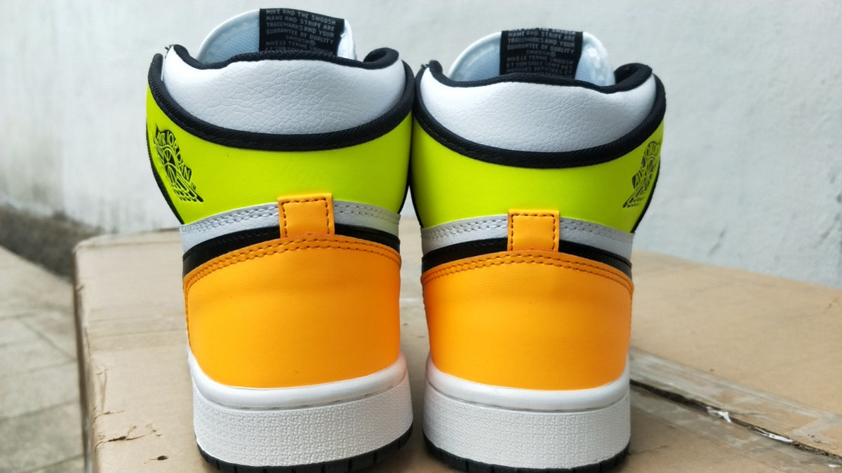 Sneakers, Black Yellow Colorway, Lace Up Design, Casual Gift for Sneaker Fans
