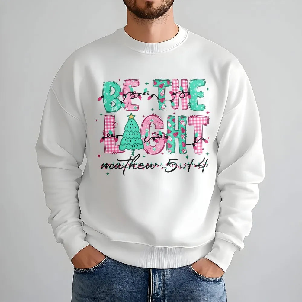 Matthew 5, Be the Light Sweatshirt, 14 Christian Christmas Crewneck, Faith Based Holiday Sweater, Religious Xmas Pullover, Ch