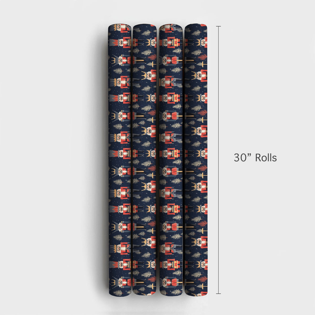 Navy Blue Nutcracker Gift Wrap, Nutcracker Christmas Wrapping Paper, Holiday Soldier Wrapping Paper, Festive Winter Holiday W