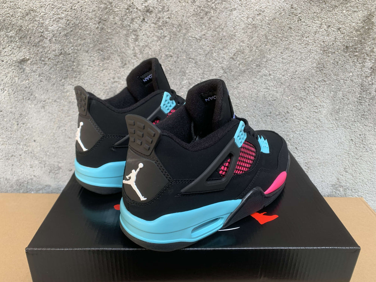 Mid Top Sneakers, Black Pink Blue Colorway, Lace Up Design, Casual Gift for Sneaker Fans