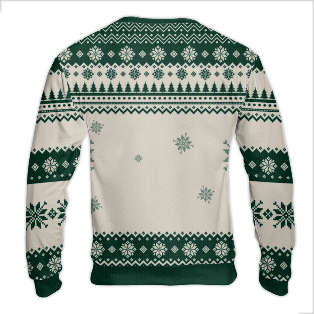 Reindeer Snowflake Ugly Sweater, Cat Mum Ugly Christmas Sweater, Fair Isle Holiday Sweatshirt, Humorous Cat Lover Pullover Cr