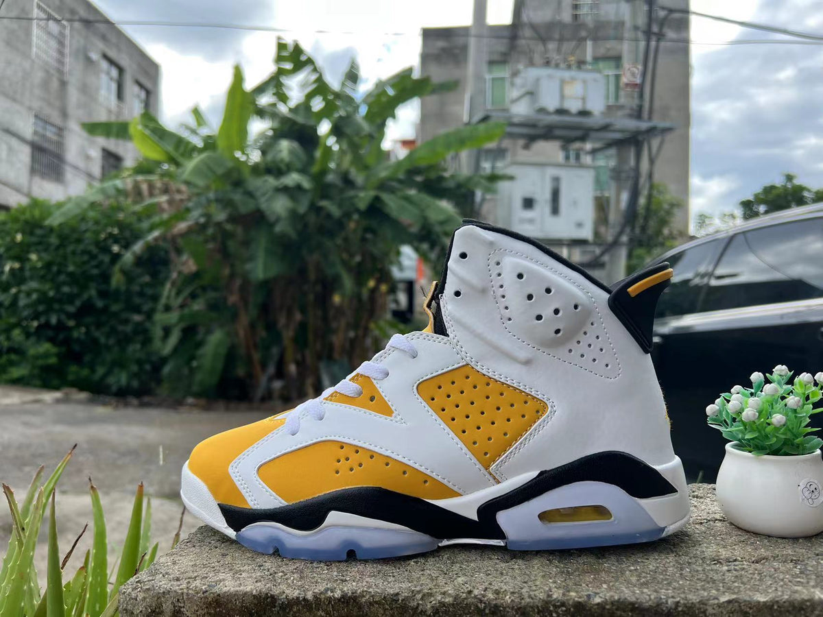 Sneakers, White Yellow Colorway, Lace Up Design, Casual Gift for Sneaker Fans