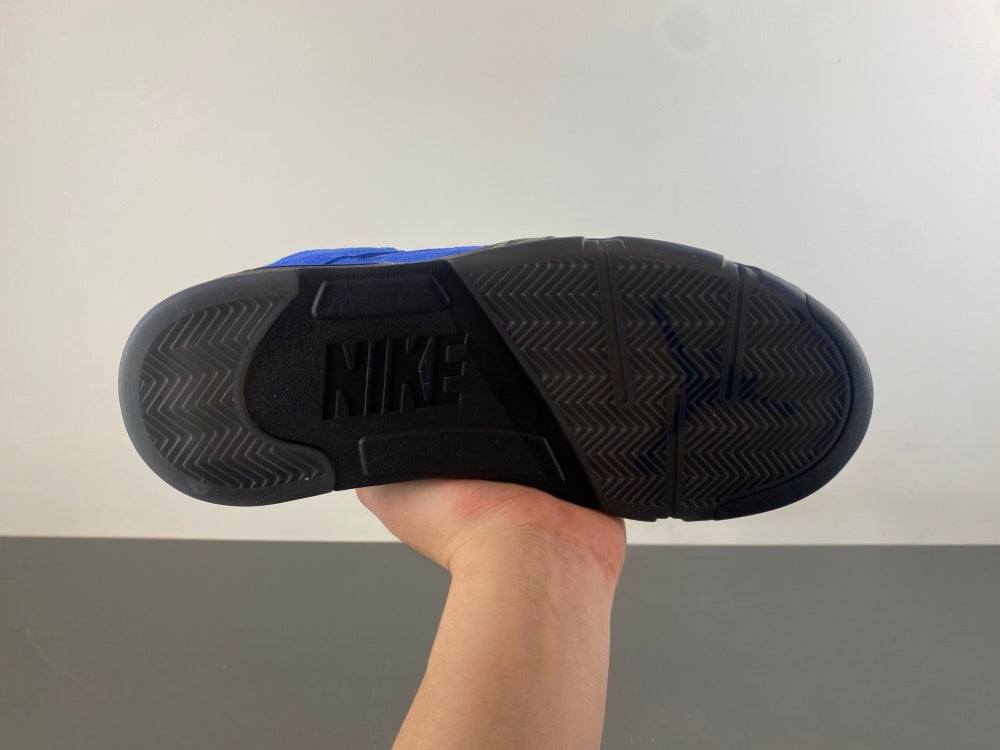 Retro Low Top Sneakers, Blue Black Colorway, Suede Footwear, Lace Up Design, Casual Gift for Sneaker Fans
