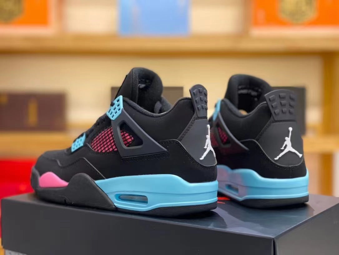 Sneakers, Blue Black Pink Colorway, Lace Up Design, Casual Gift for Sneaker Fans