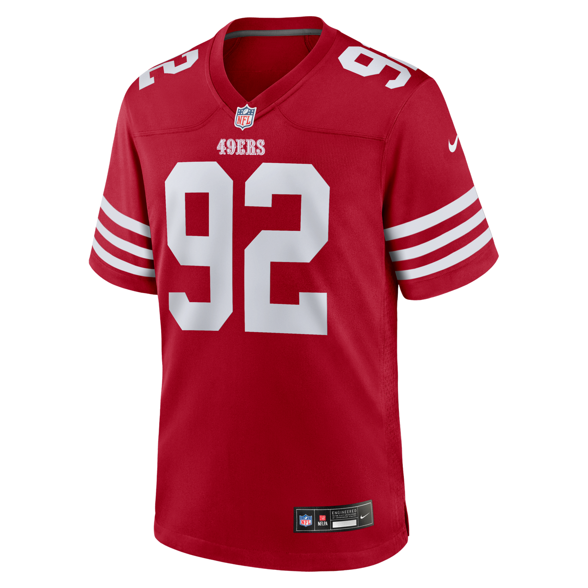 San Francisco 49ers Osa Odighizuwa Scarlet Team Game Jersey