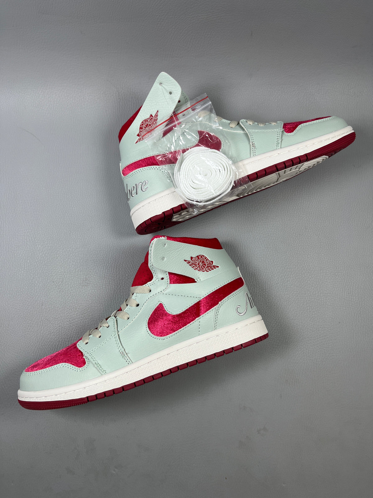 High Top Sneakers, Red Colorway, Lace Up Design, Casual Gift for Sneaker Fans