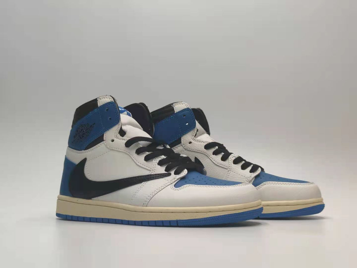 Sneakers, Cream Blue Colorway, Reverse Hook Design, Lace Up Design, Casual Gift for Sneaker Fans