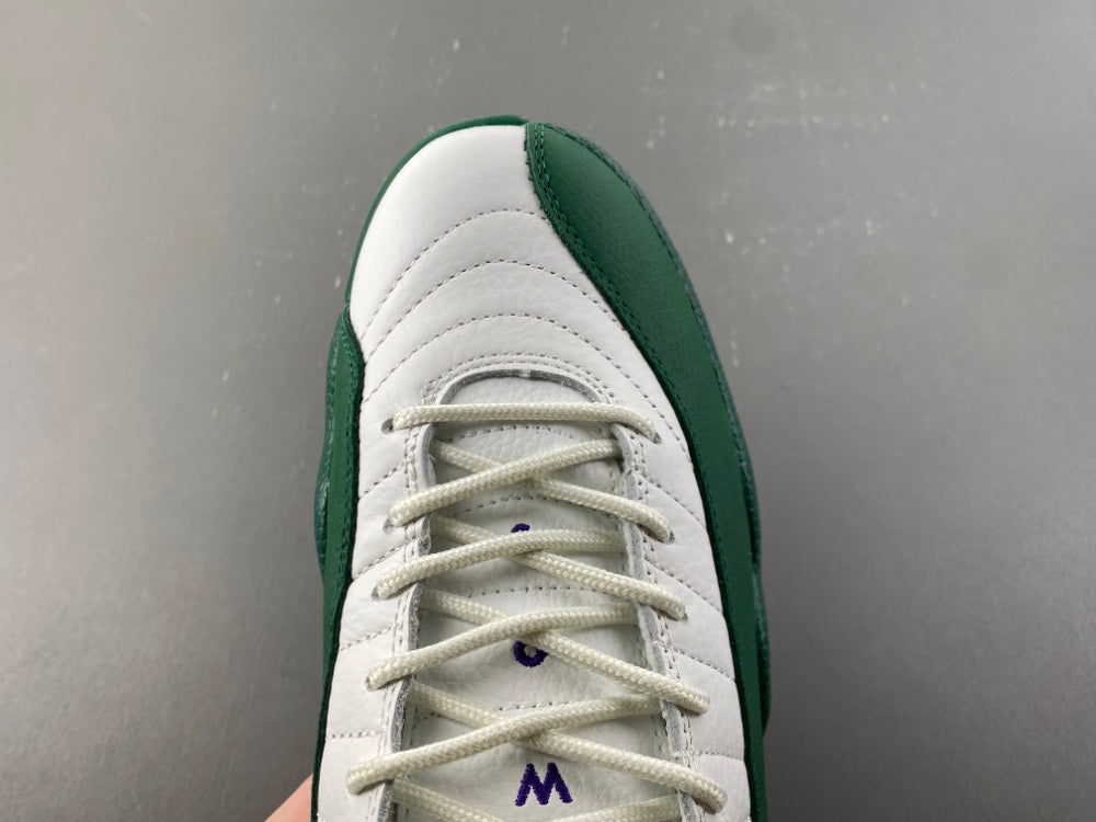 Low Top Sneakers, White Green Purple Colorway, Lace Up Design, Casual Gift for Sneaker Fans