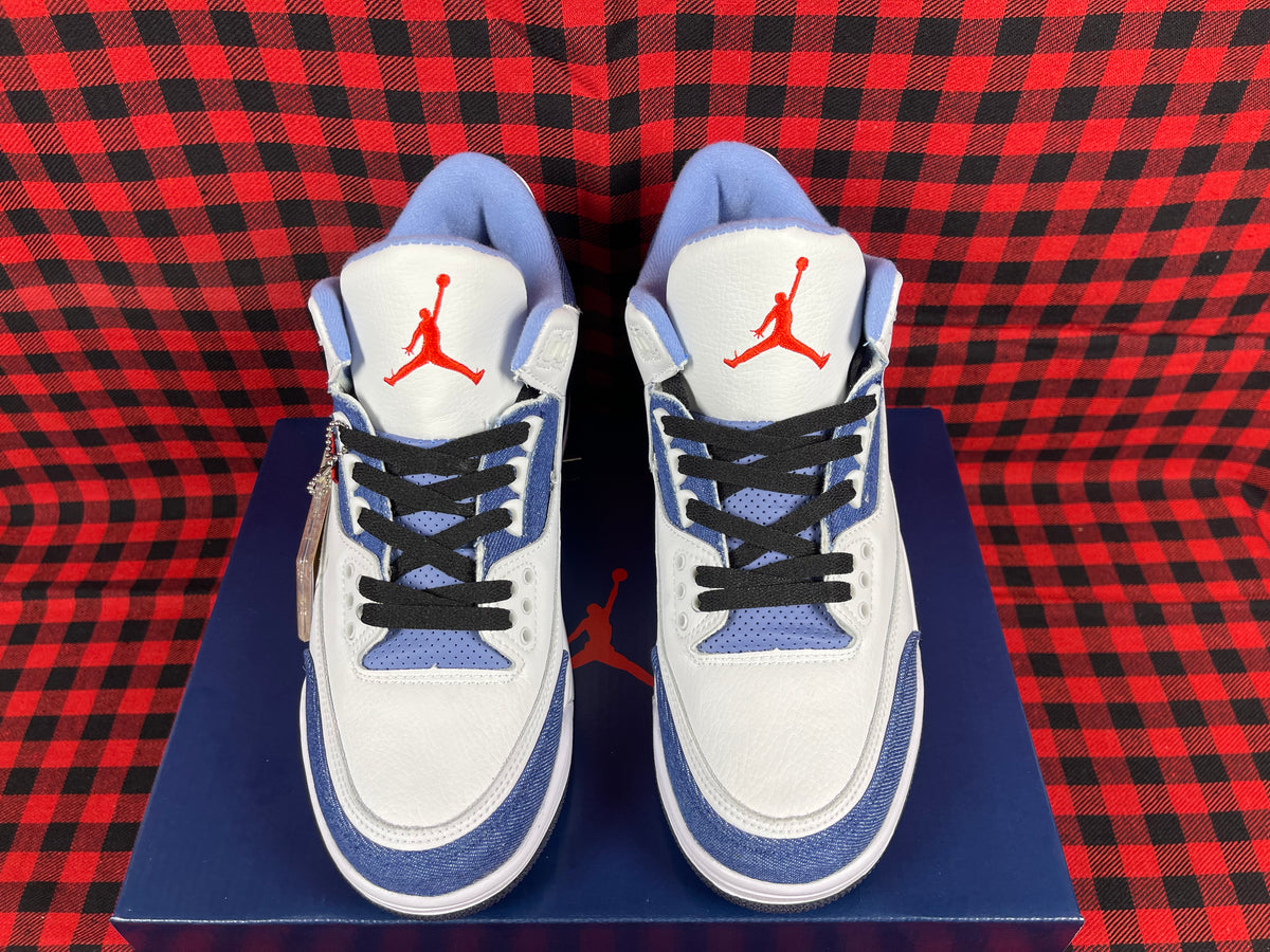 Low Top Sneakers, Blue White Colorway, Lace Up Design, Casual Gift for Sneaker Fans