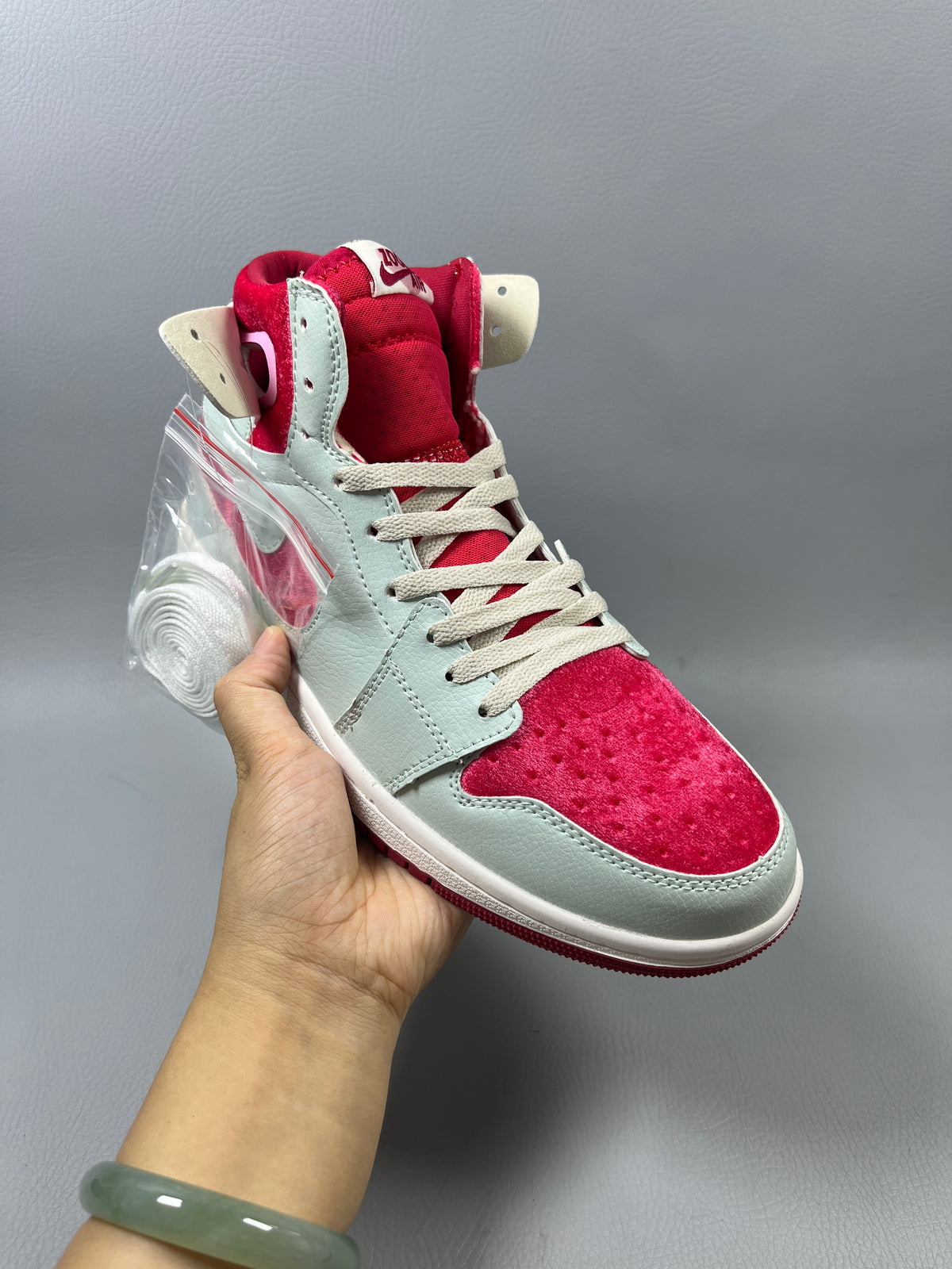 High Top Sneakers, Red Colorway, Lace Up Design, Casual Gift for Sneaker Fans