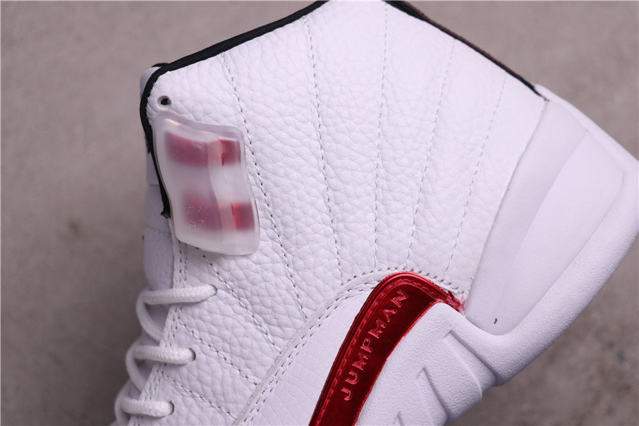 High Top Sneakers, White Red Colorway, Lace Up Design, Casual Gift for Sneaker Fans