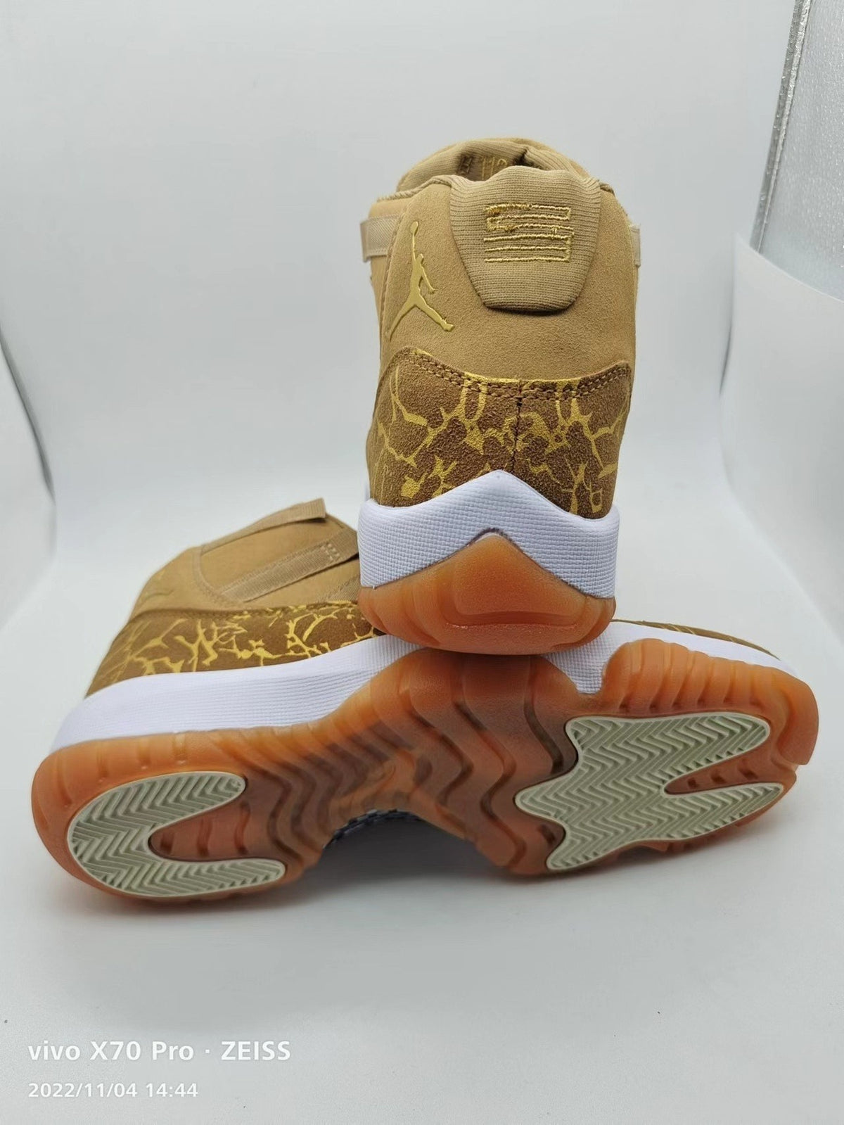 Sneakers, Gold Colorway, Lace Up Design, Casual Gift for Sneaker Fans