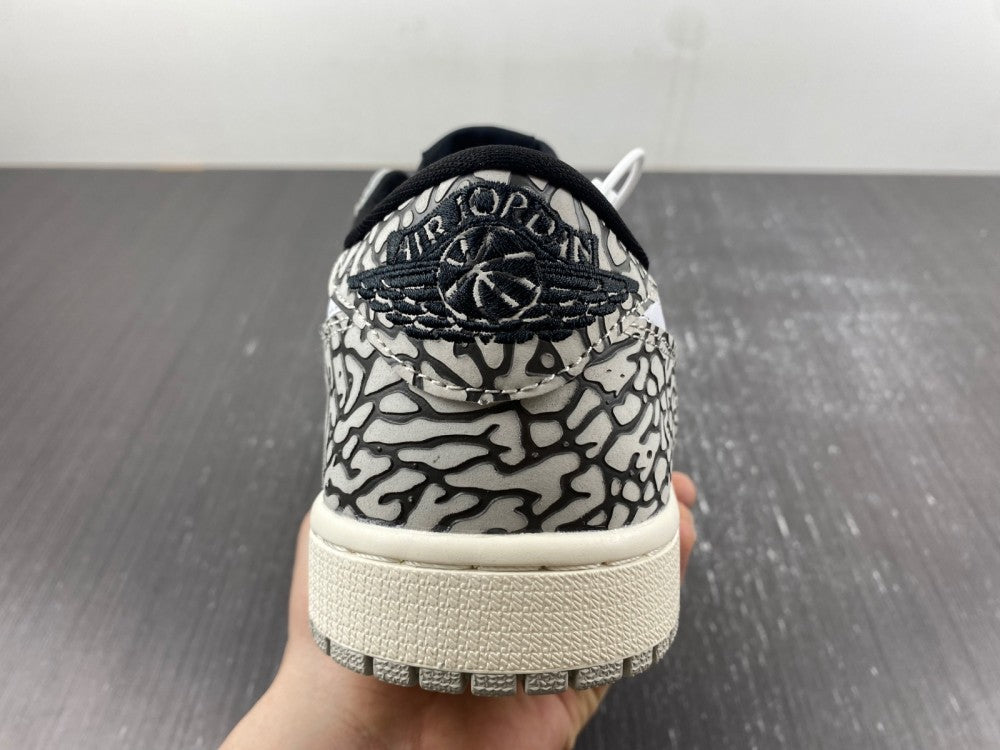 Low Top Sneakers, Black White Colorway, Cracked Pattern, Lace Up Design, Casual Gift for Sneaker Fans