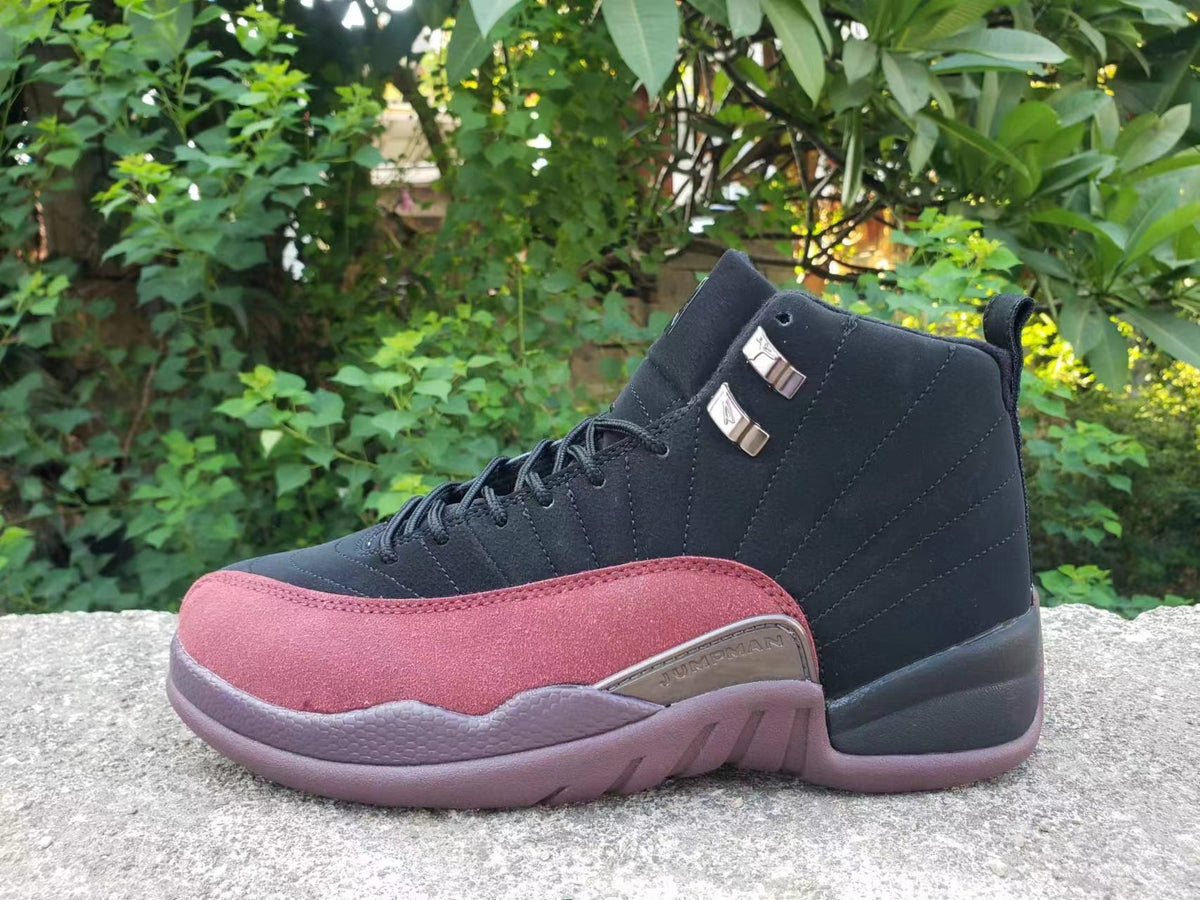 Sneakers, Black Red Colorway, Lace Up Design, Casual Gift for Sneaker Fans