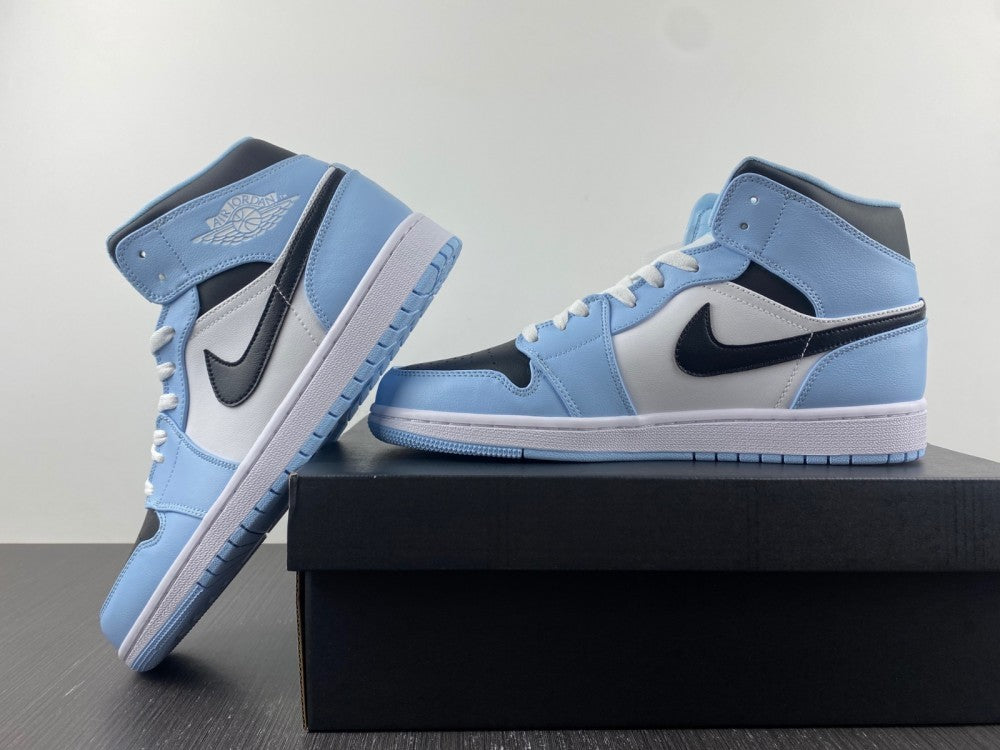 Mid Top Sneakers, White Black Colorway, Lace Up Design, Casual Gift for Sneaker Fans