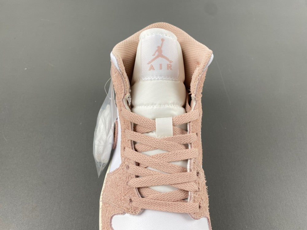 Mid Top Sneakers, White Pink Colorway, Lace Up Design, Casual Gift for Sneaker Fans