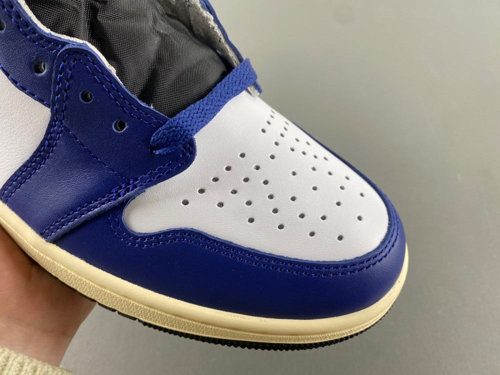 High Top Sneakers, Blue White Colorway, Lace Up Design, Casual Gift for Sneaker Fans