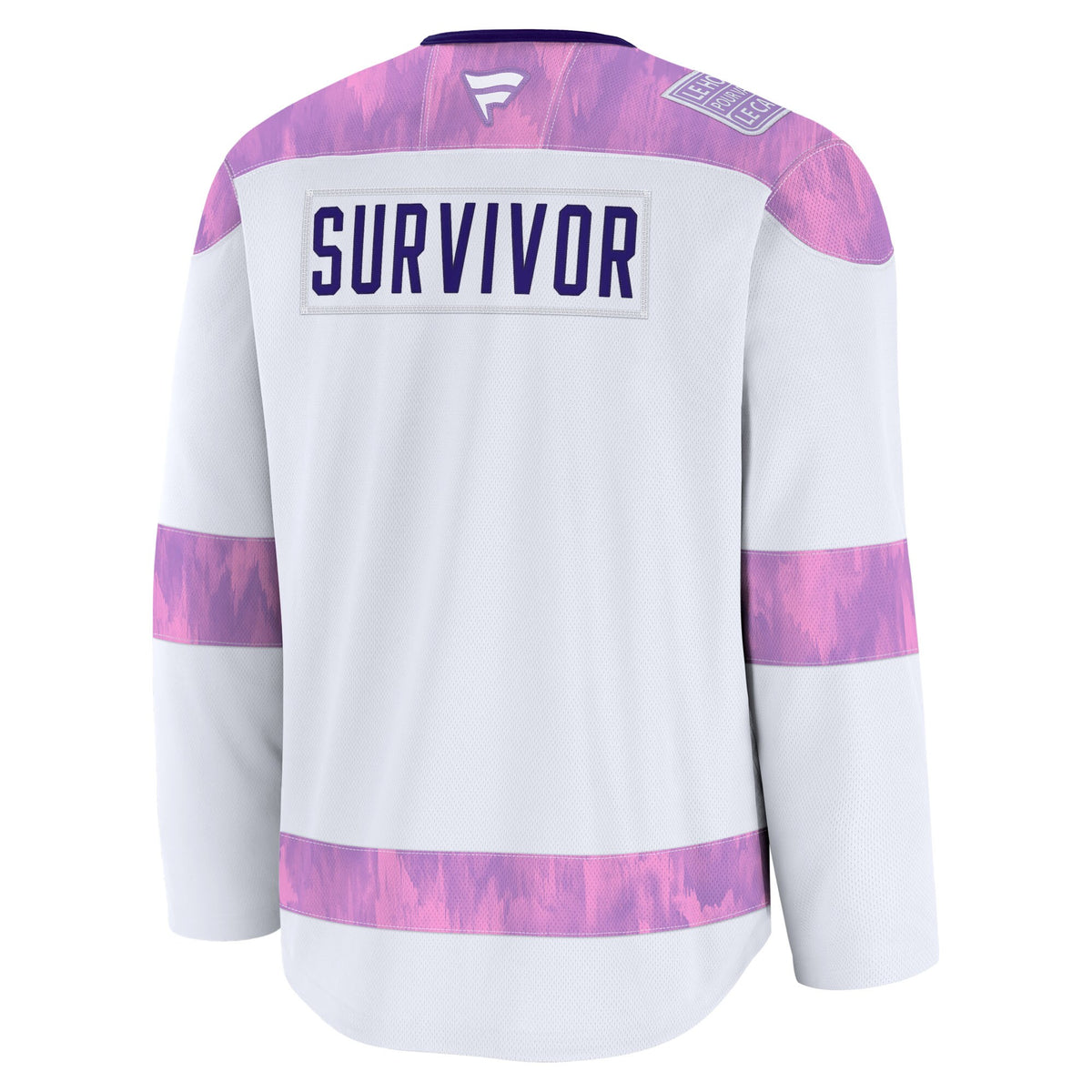 Boston Bruins Fanatics White Hockey Fights Cancer Survivor Practice Jersey
