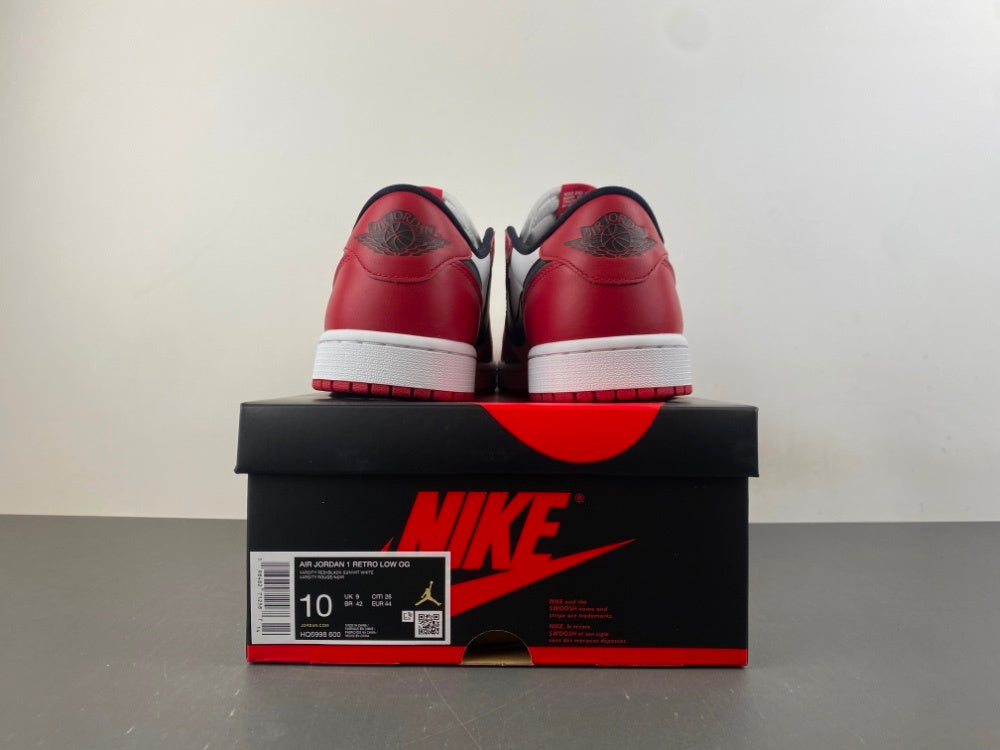 Low Top Sneakers, White Red Black Colorway, Lace Up Design, Casual Gift for Sneaker Fans