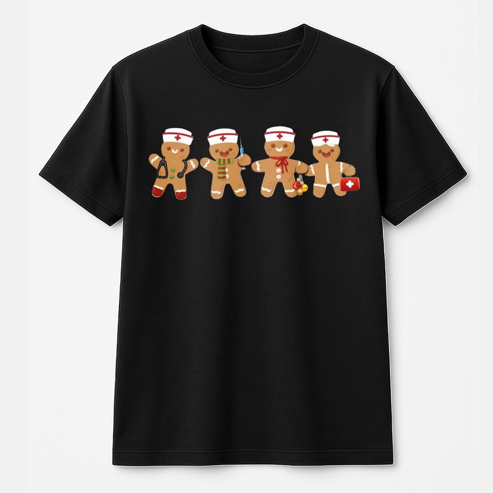 Gingerbread Medic Shirt, Christmas Nurse T-Shirt, Adorable Nursing Holiday Tee, Medical Staff Christmas Shirt, Present for Nu