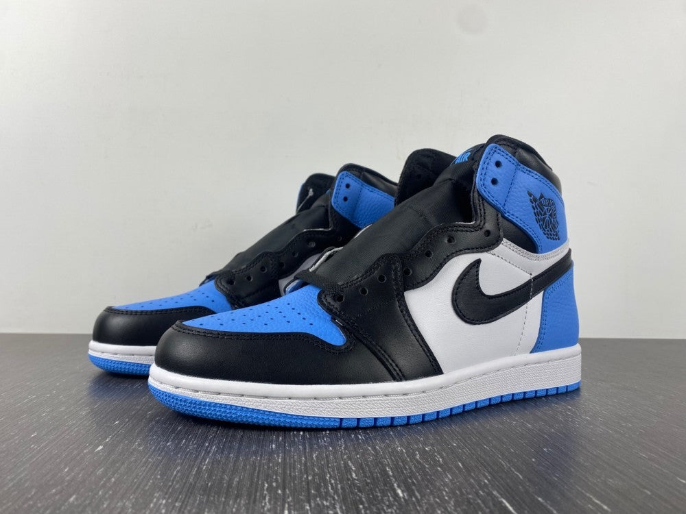 High Top Sneakers, Blue Black Colorway, Lace Up Design, Casual Gift for Sneaker Fans
