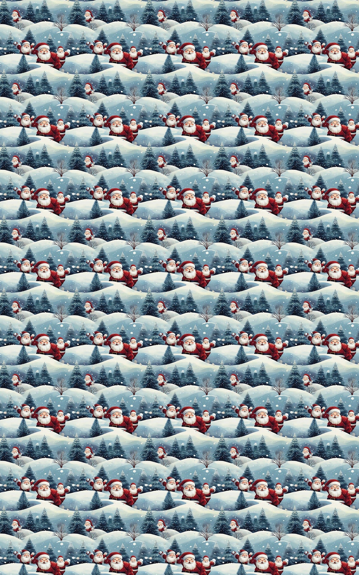Snowball Fight Holiday Gift Wrap, Retro Santa Christmas Wrapping Paper, Vintage Santa Wrapping Paper Roll, Festive Xmas Gift 