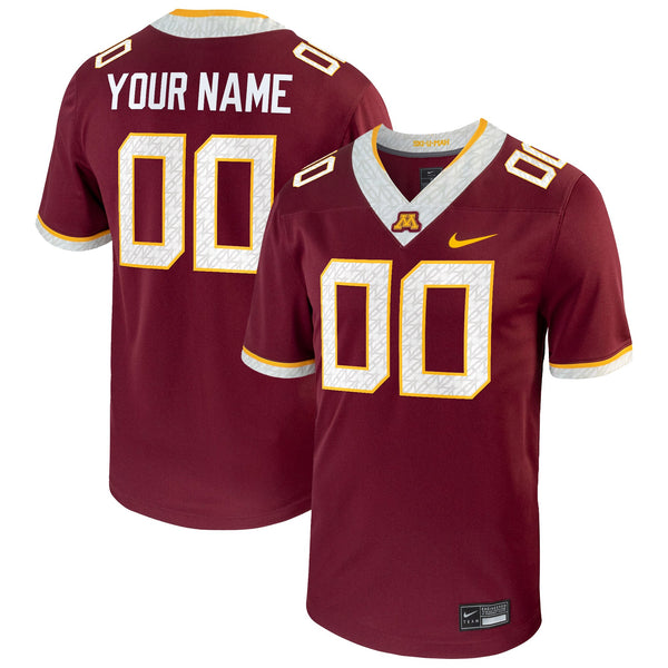 Minnesota Golden Gophers Football Custom Game Jersey - Maroon