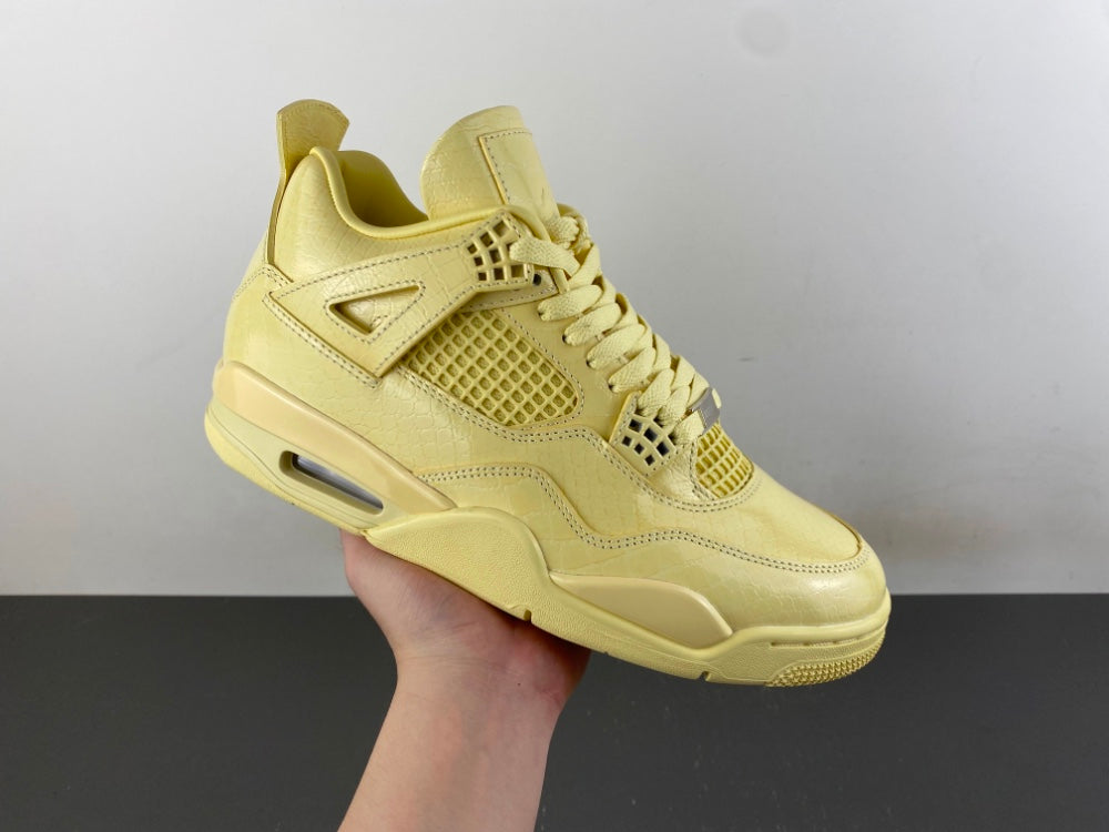 Retro Mid Top Sneakers, Yellow Colorway, Lace Up Design, Casual Gift for Sneaker Fans