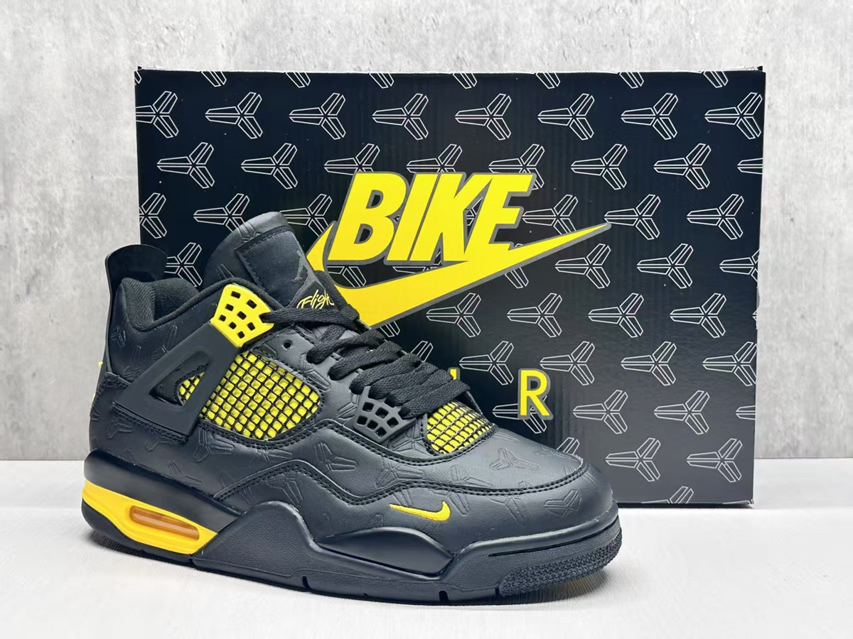 Mid Top Sneakers, Gray Yellow Colorway, Lace Up Design, Casual Gift for Sneaker Fans