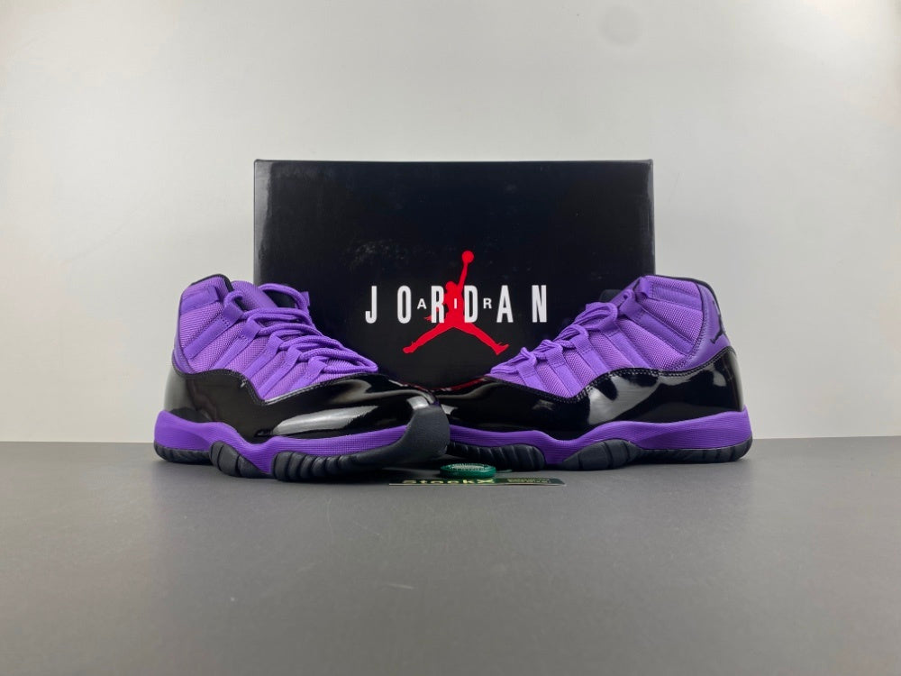 Retro High Top Sneakers, Black Purple Colorway, Leather Footwear, Lace Up Design, Casual Gift for Sneaker Fans