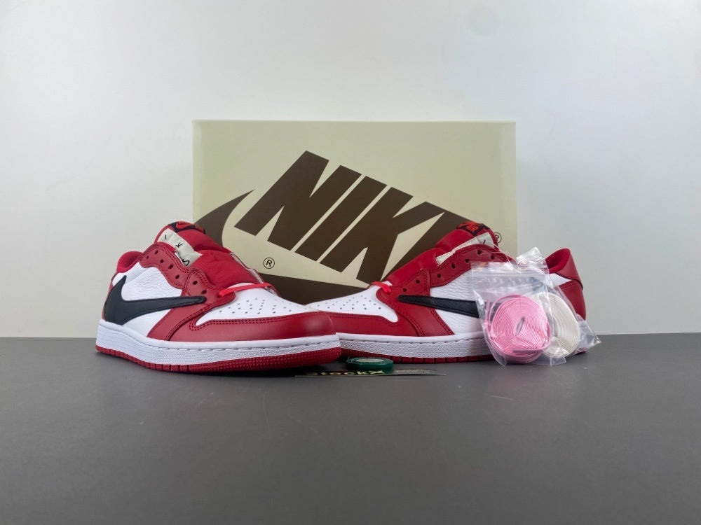 Low Top Sneakers, White Red Colorway, Reverse Hook Design, Lace Up Design, Casual Gift for Sneaker Fans