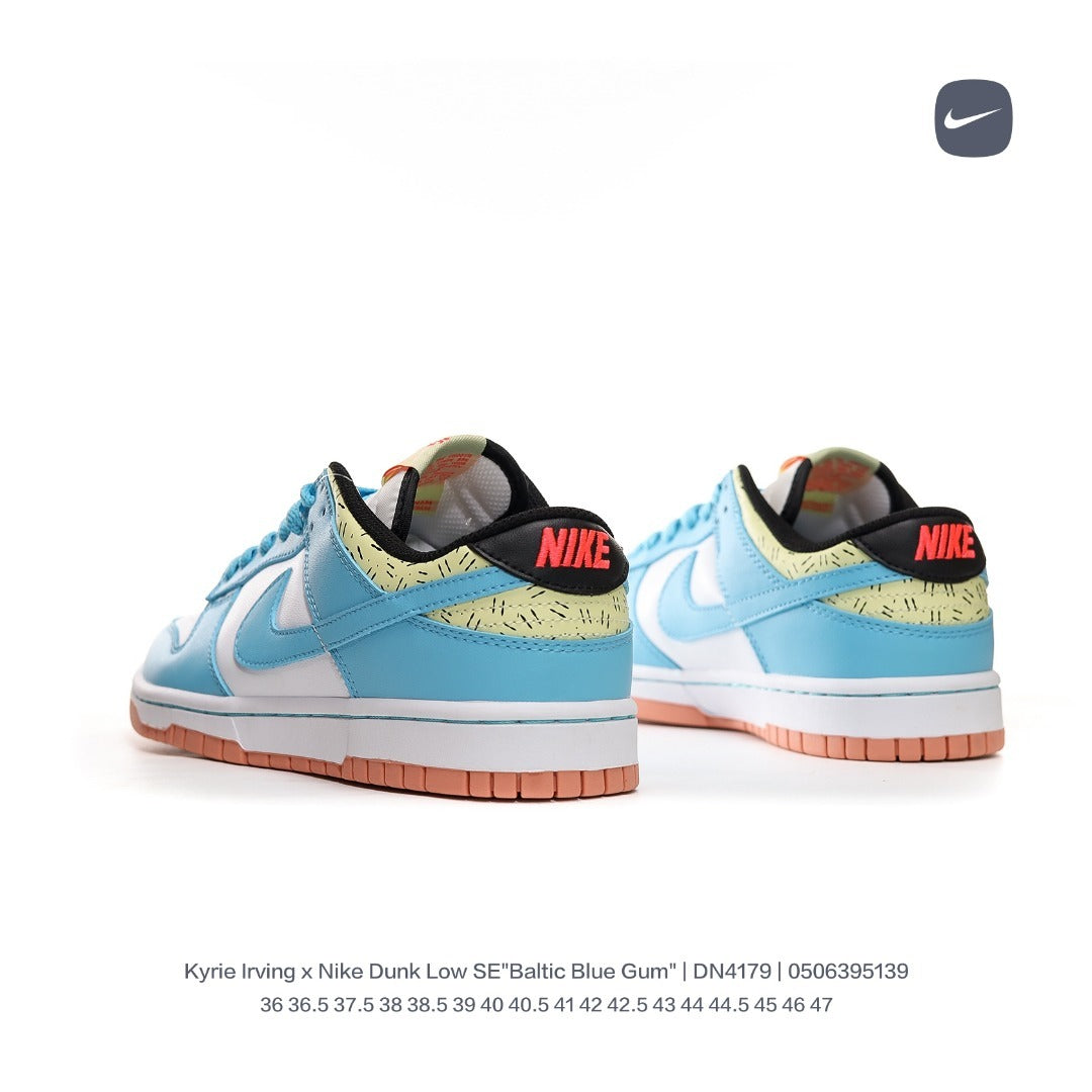 Low Top Skate Shoes, Blue White Colorway, Lace Up Design, Casual Gift for Shoe Lovers
