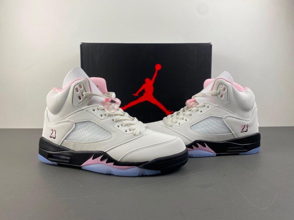 Low Top Sneakers, White Black Pink Colorway, Leather Footwear, Lace Up Design, Casual Gift for Sneaker Fans