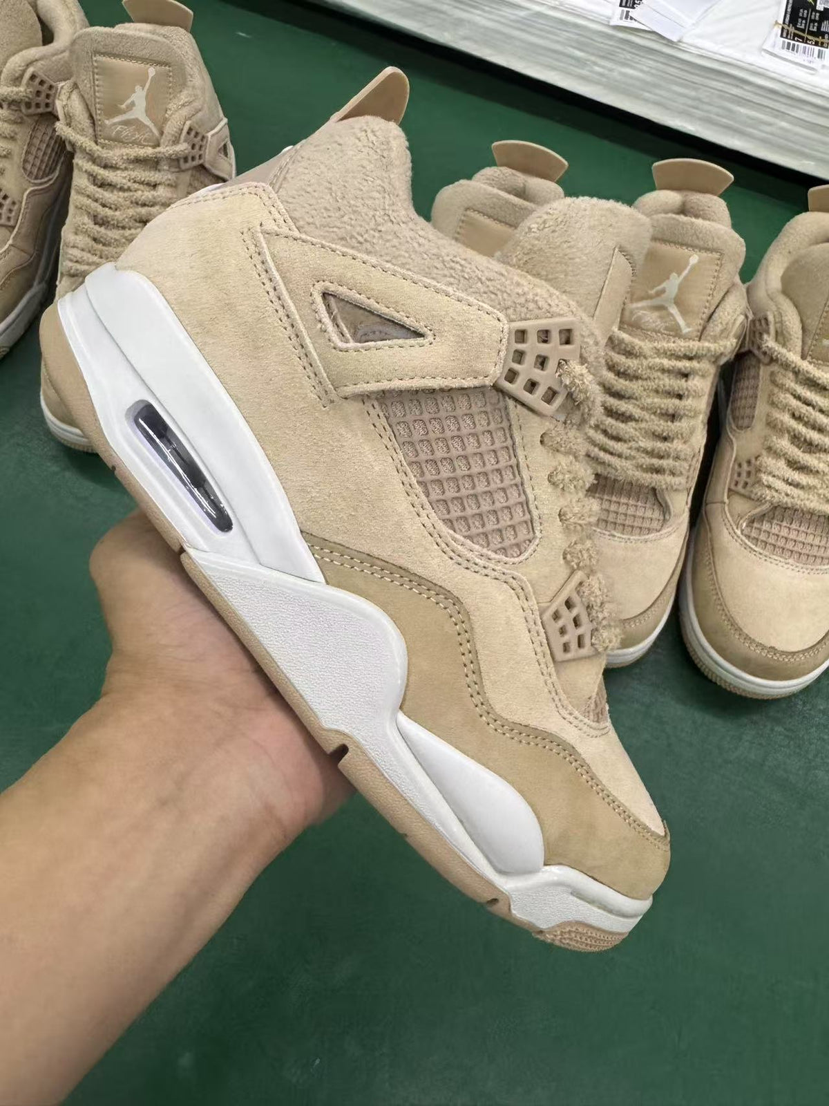 Mid Top Sneakers, Beige White Colorway, Lace Up Design, Casual Gift for Sneaker Fans