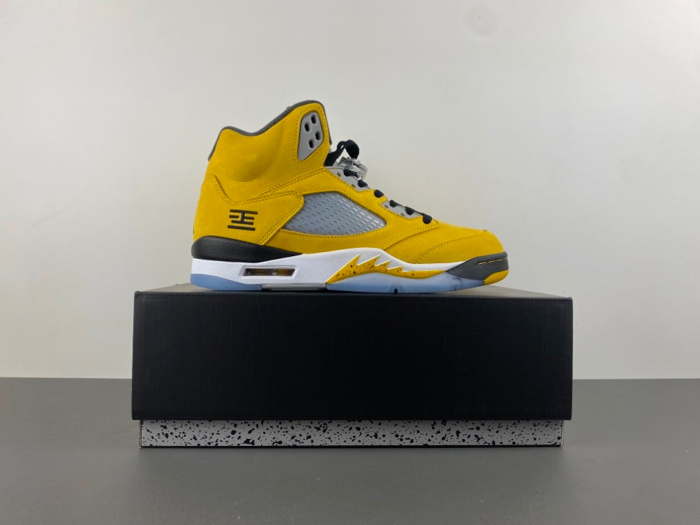 High Top Sneakers, Yellow Colorway, Lace Up Design, Casual Gift for Sneaker Fans