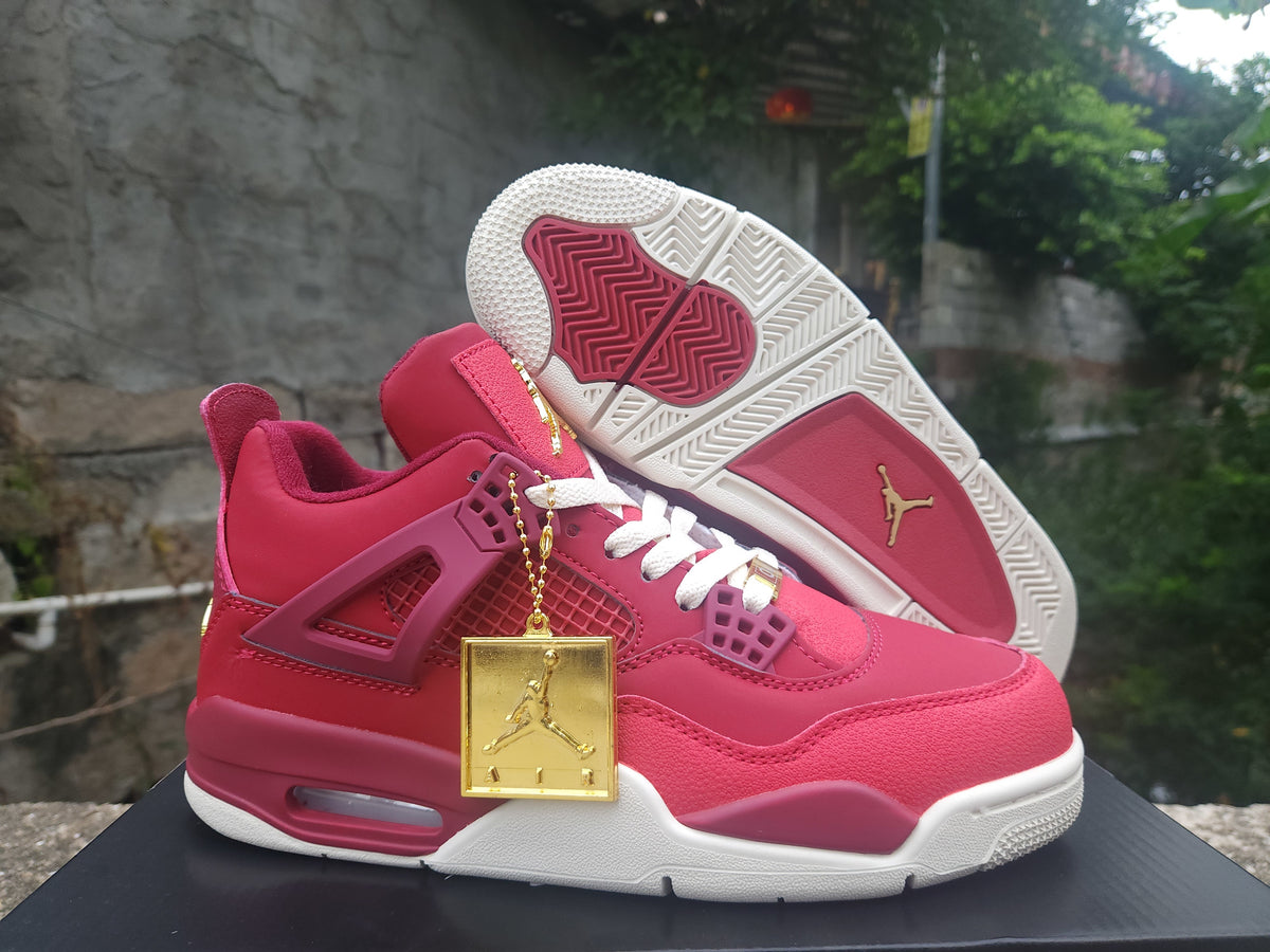 Mid Top Sneakers, Red Purple Gold Colorway, Lace Up Design, Casual Gift for Sneaker Fans