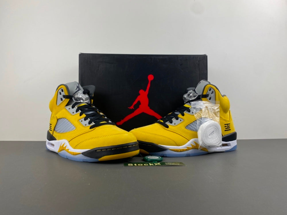 High Top Sneakers, Yellow Colorway, Lace Up Design, Casual Gift for Sneaker Fans