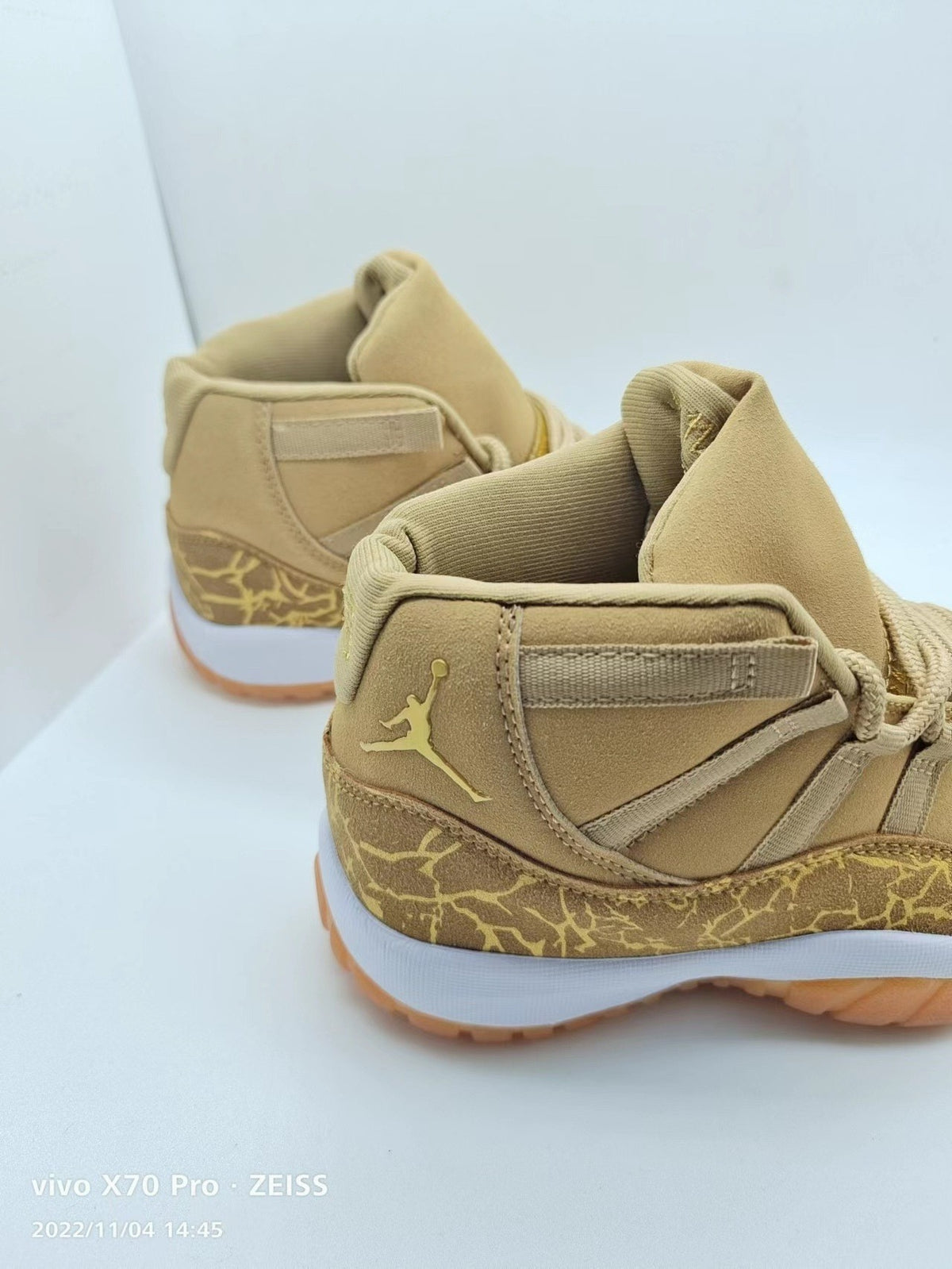 Sneakers, Gold Colorway, Lace Up Design, Casual Gift for Sneaker Fans